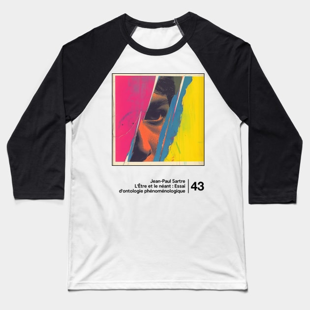 Being & Nothingness - Minimal Style Graphic Artwork Baseball T-Shirt by saudade